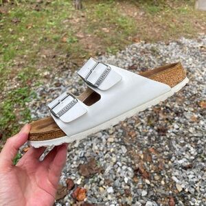 Birkenstock Arizona White Sandals Size 38